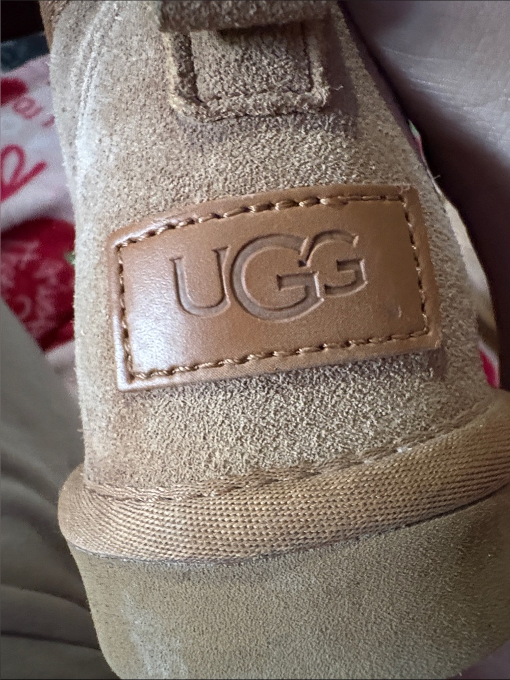 UGG Short Suede Boots in Chestnut Tan